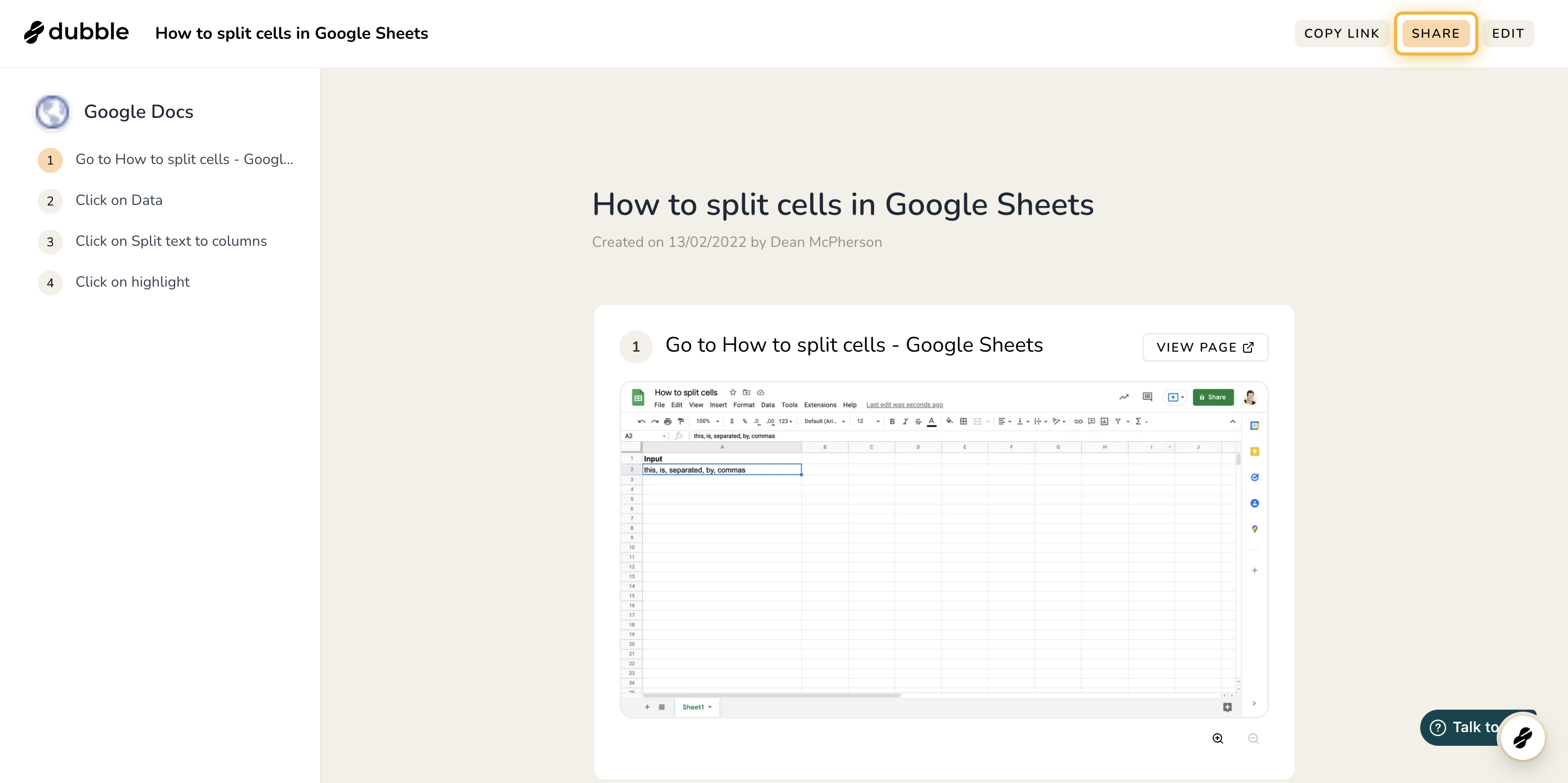 How to copy a guide as Markdown
