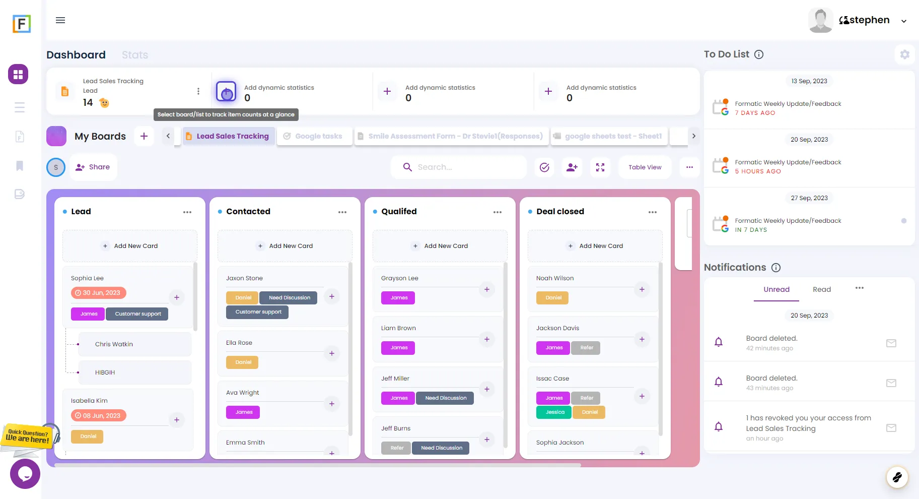 Implementing Dynamic Stats & Progress Indicators