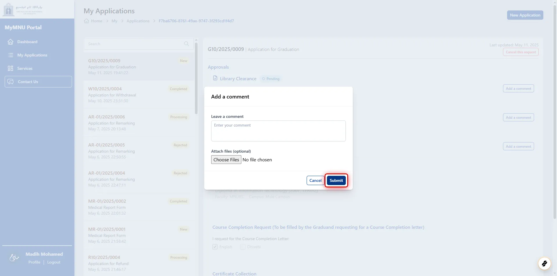 MyMNU Portal (Student)