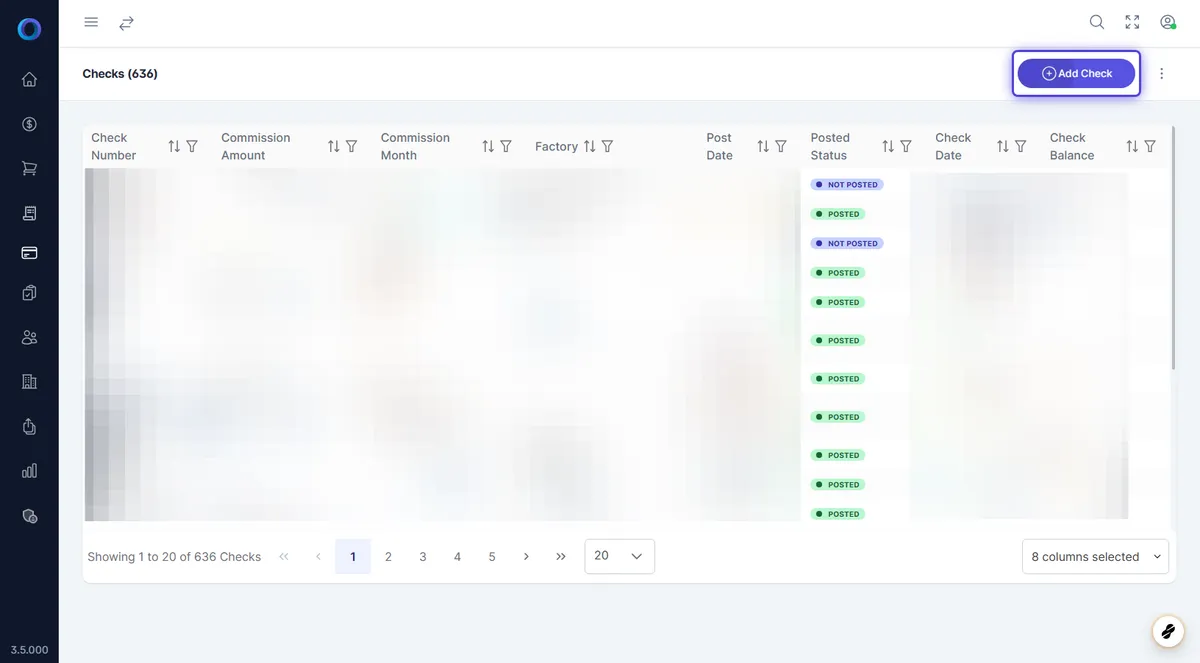 Adding a Check Manually
