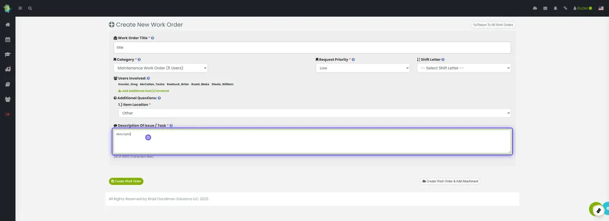 IOps360 - Work Orders