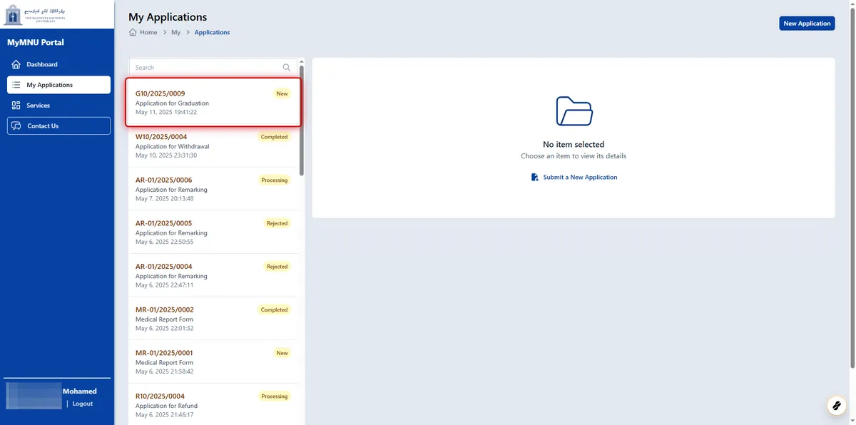 MyMNU Portal (Student)