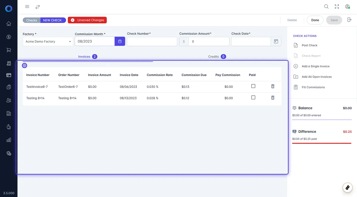 Adding a Check Manually