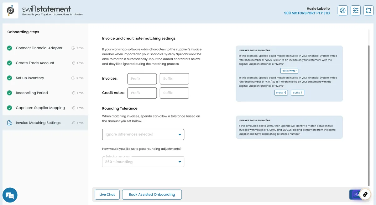 SwiftStatement Onboarding Guide