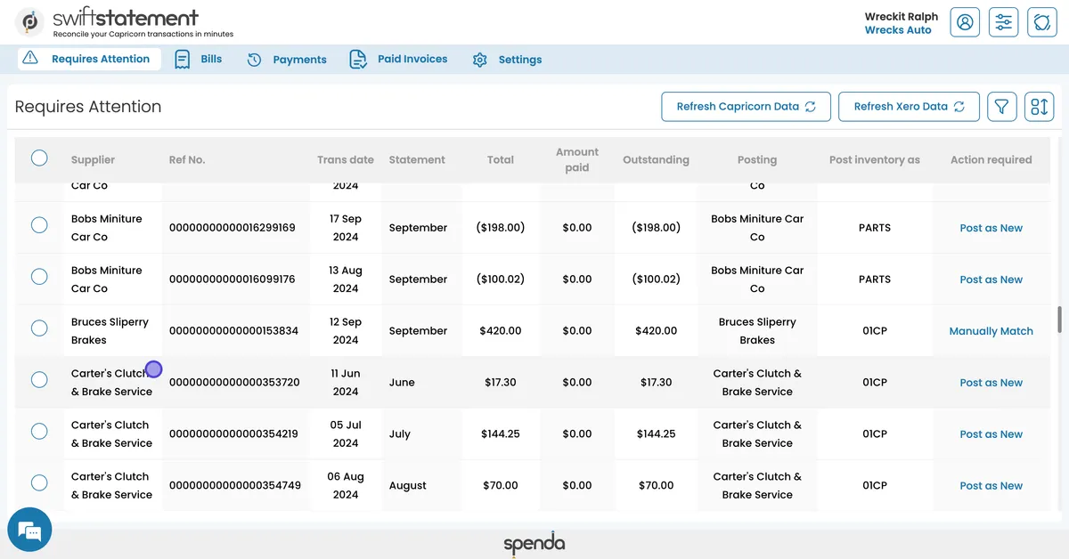 Using SwiftStatement to write invoices to your financials