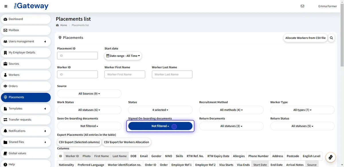 How to check if On-boarding documents have been seen & signed