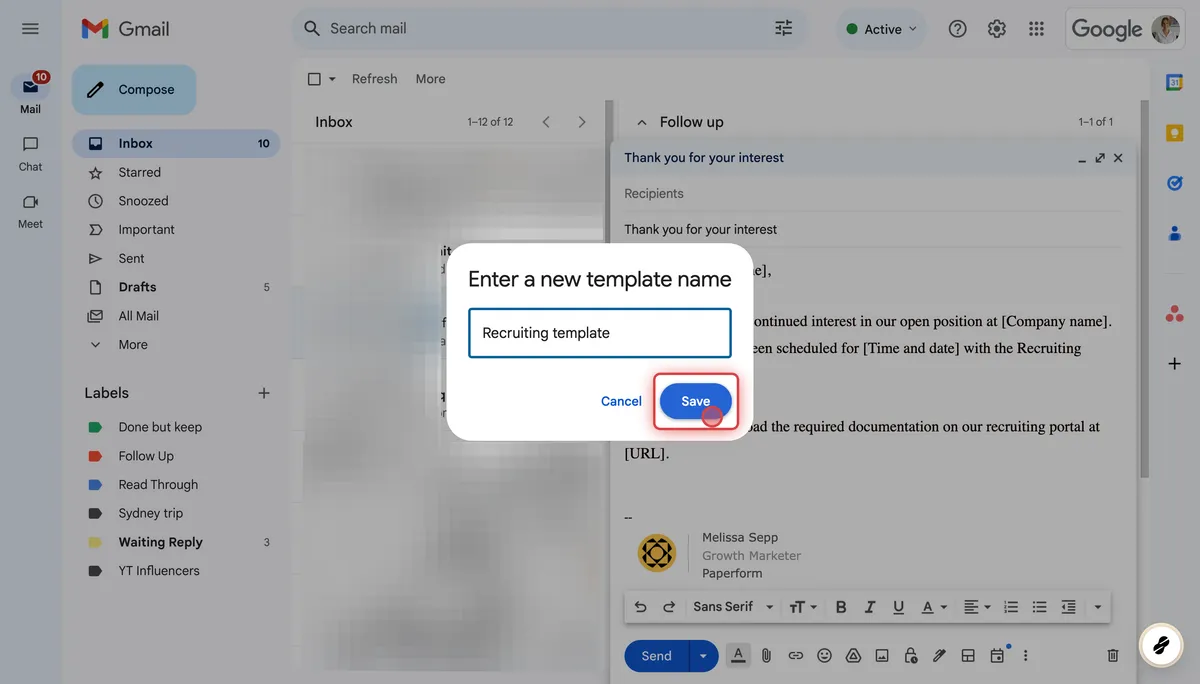 How to create and send email templates in Gmail