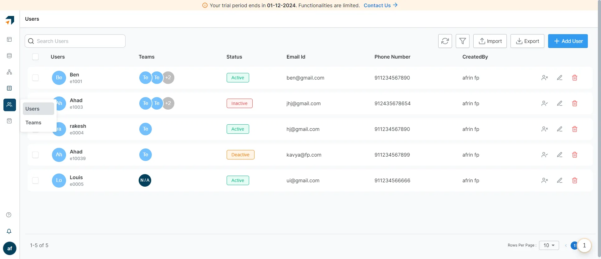 How to create a new user