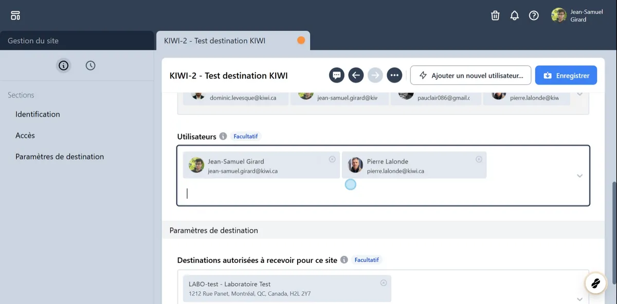 Ajouter ou retirer des utilisateurs.