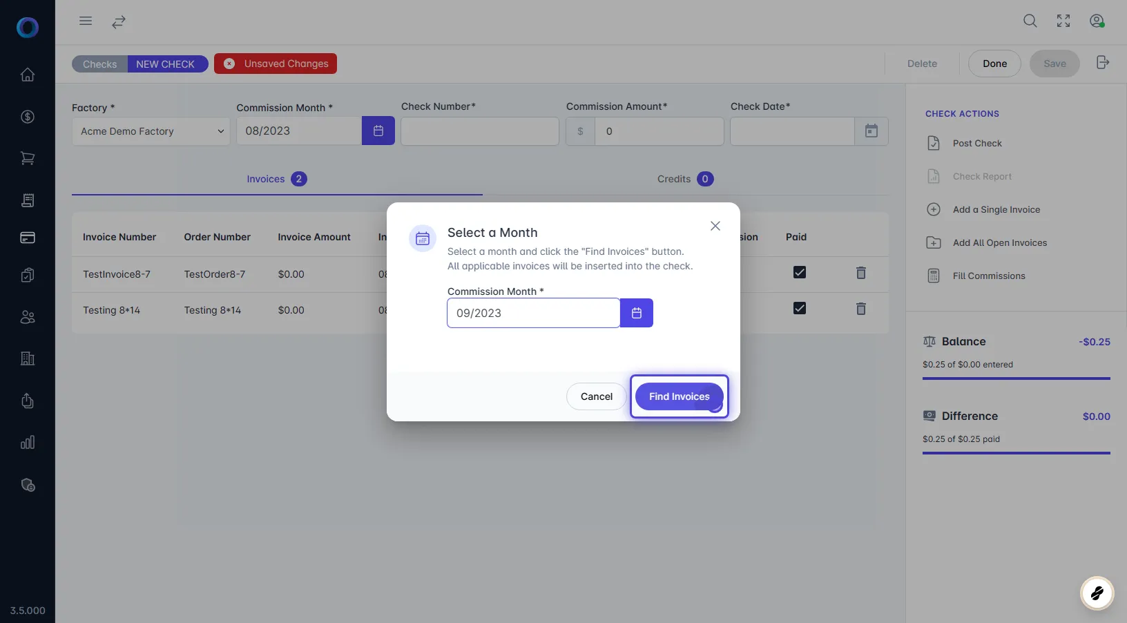Adding a Check Manually