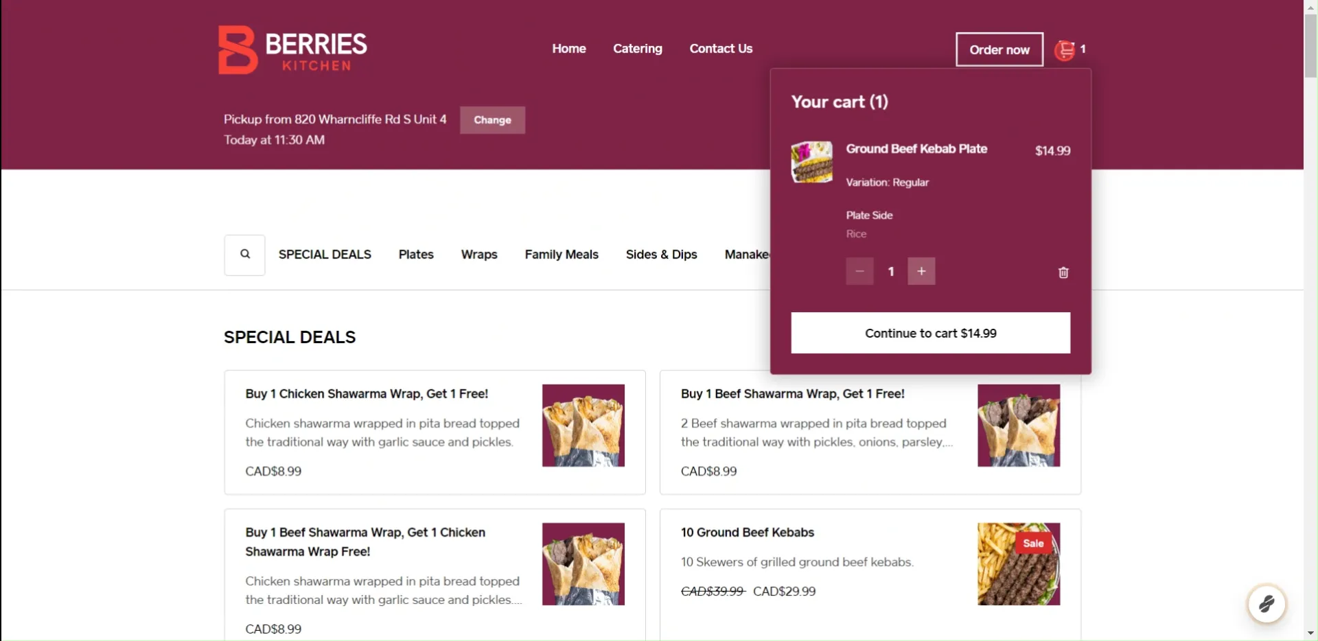 How to order from Berries Kitchen