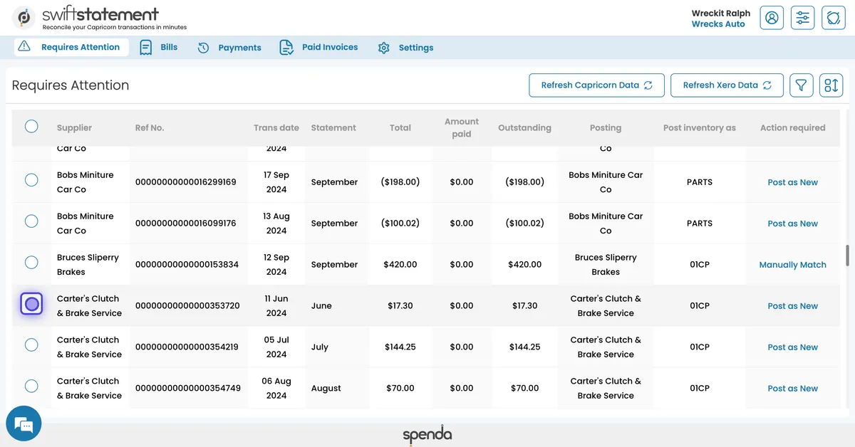 Using SwiftStatement to write invoices to your financials