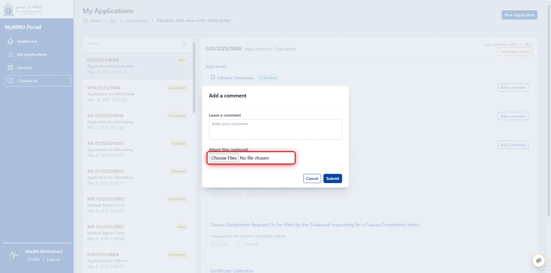 MyMNU Portal (Student)