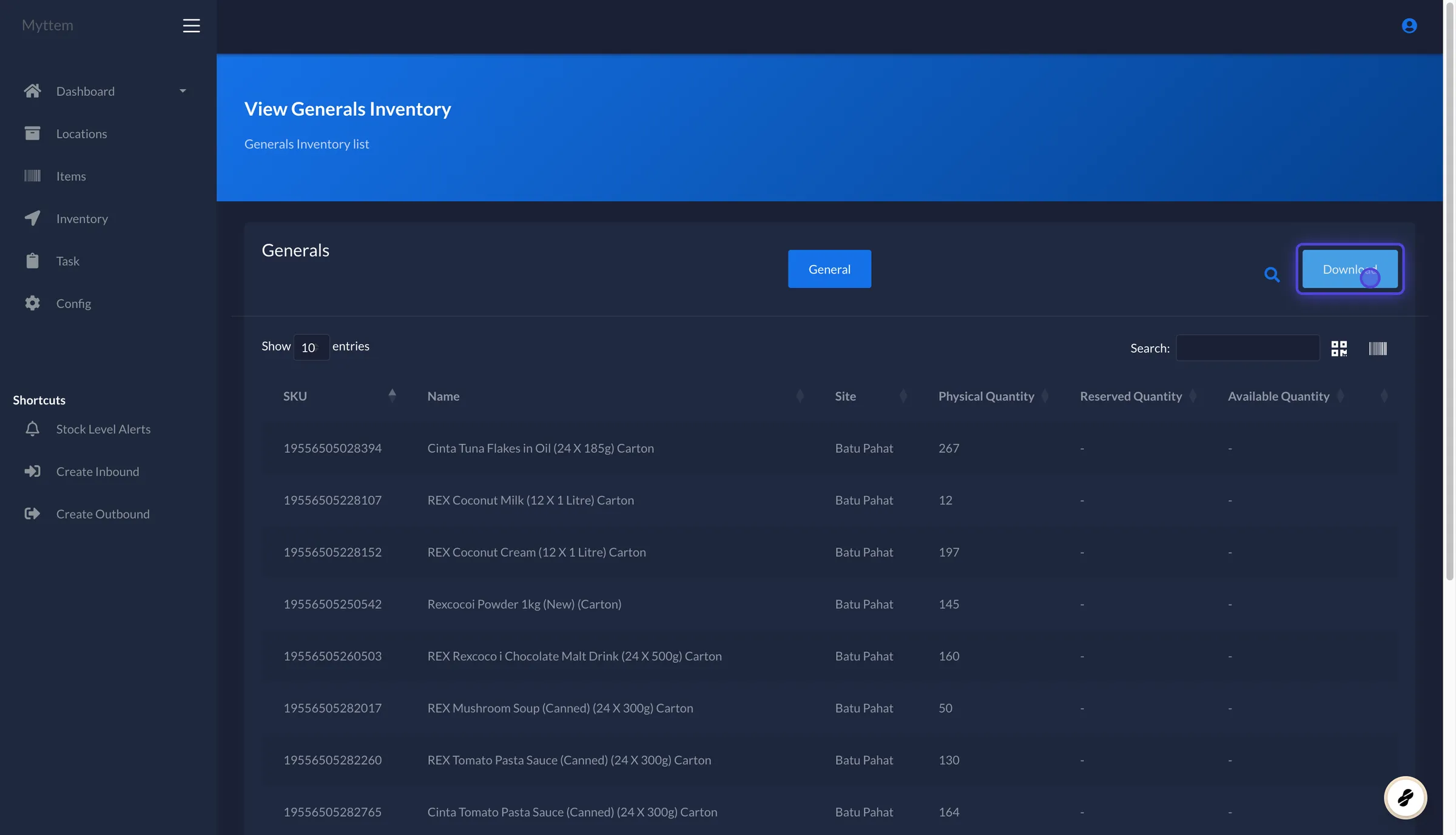 How to Access & Download Detailed Inventory