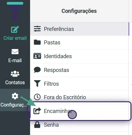 Clique em "Encaminhar".