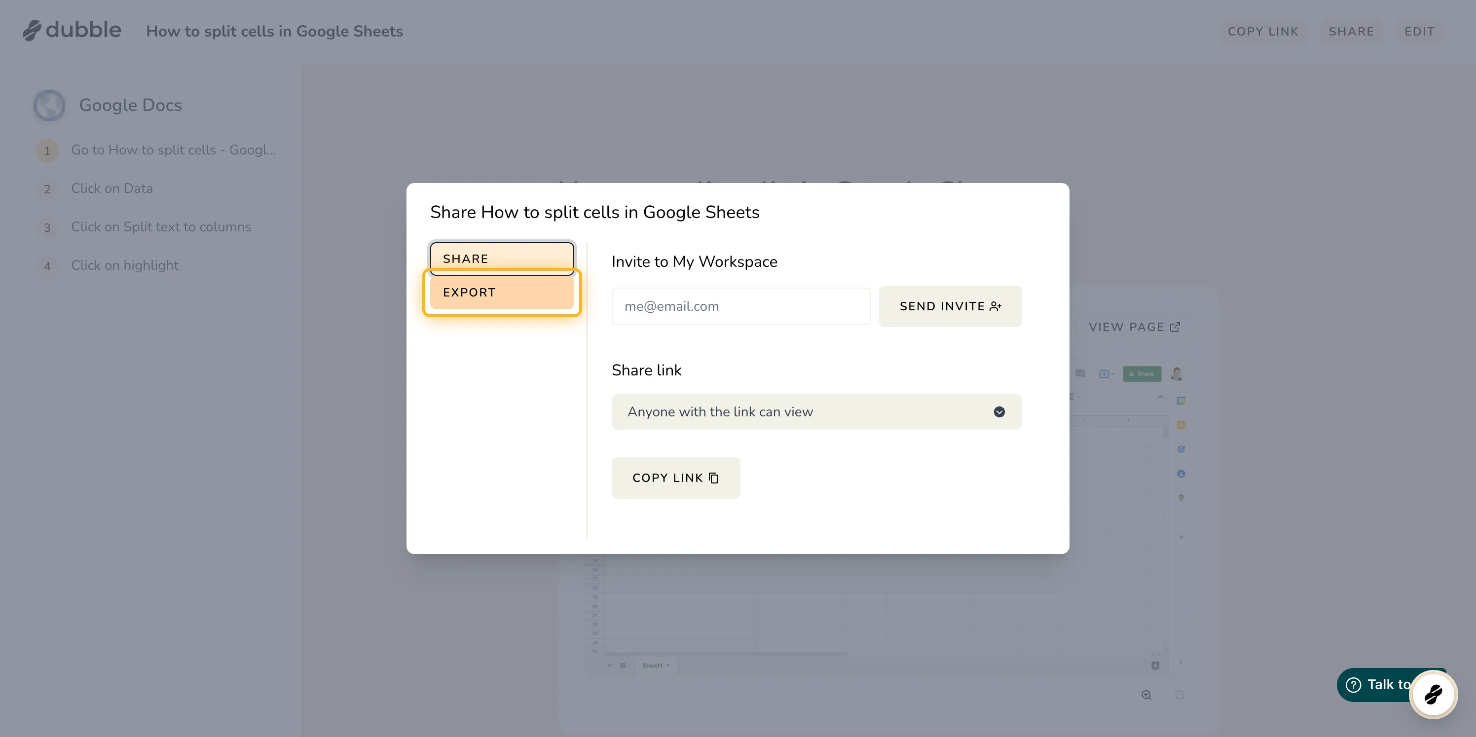How to copy a guide as Markdown