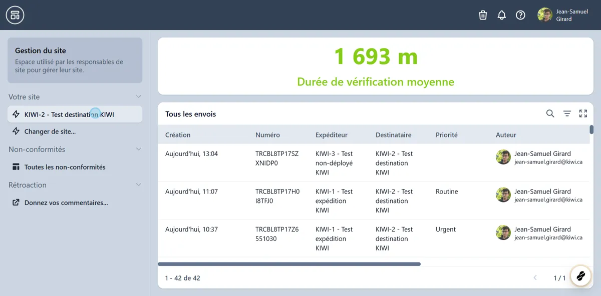 Cliquer sur le site que vous souhaitez gérer.