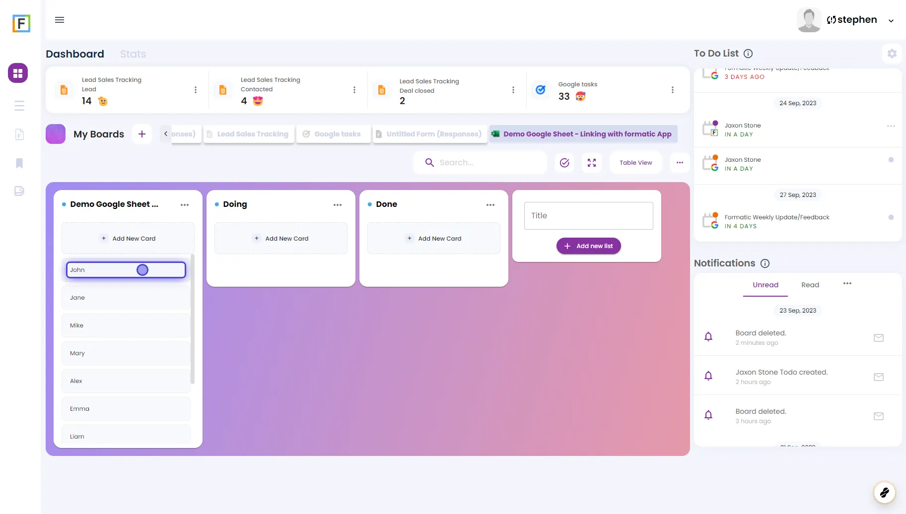 Integrating Google Sheets Tables and Google Form Responses with ...
