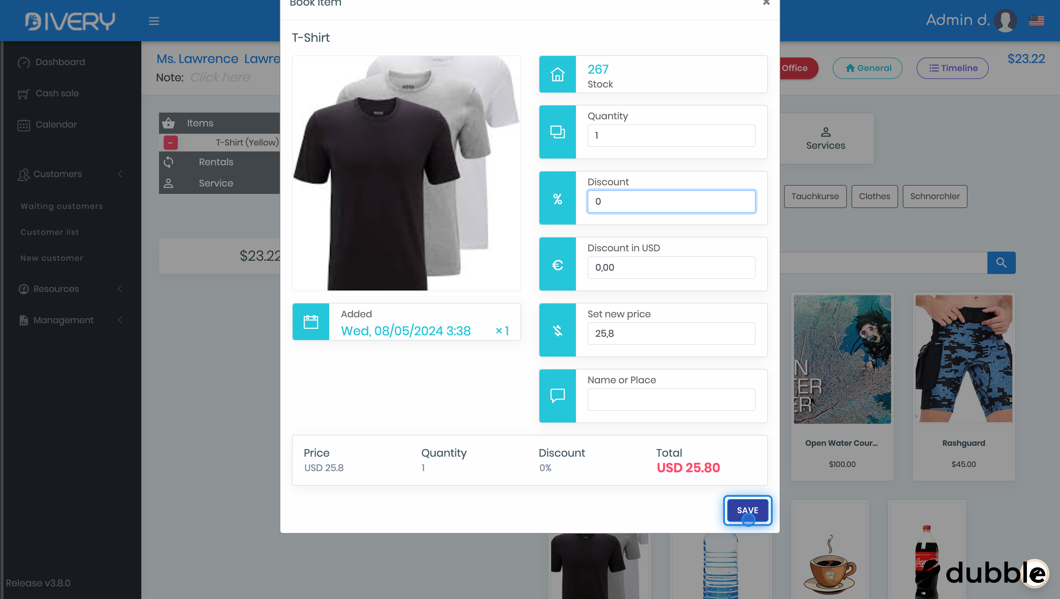 Click on the SAVE button