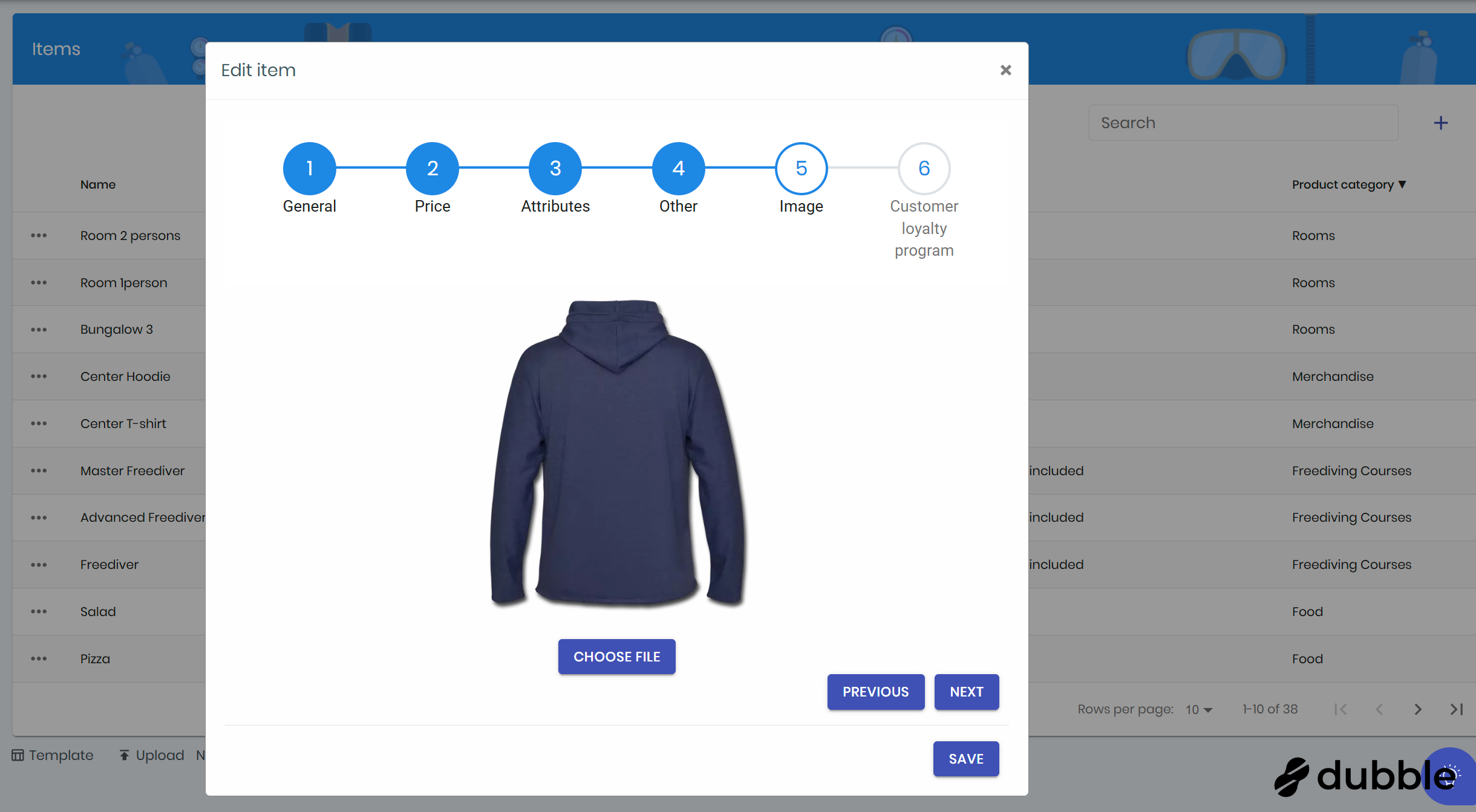 Create a new item