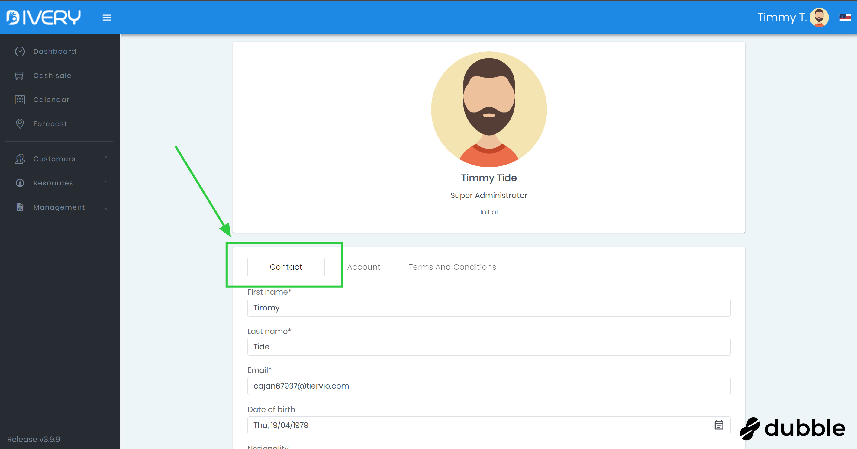 Update profile information