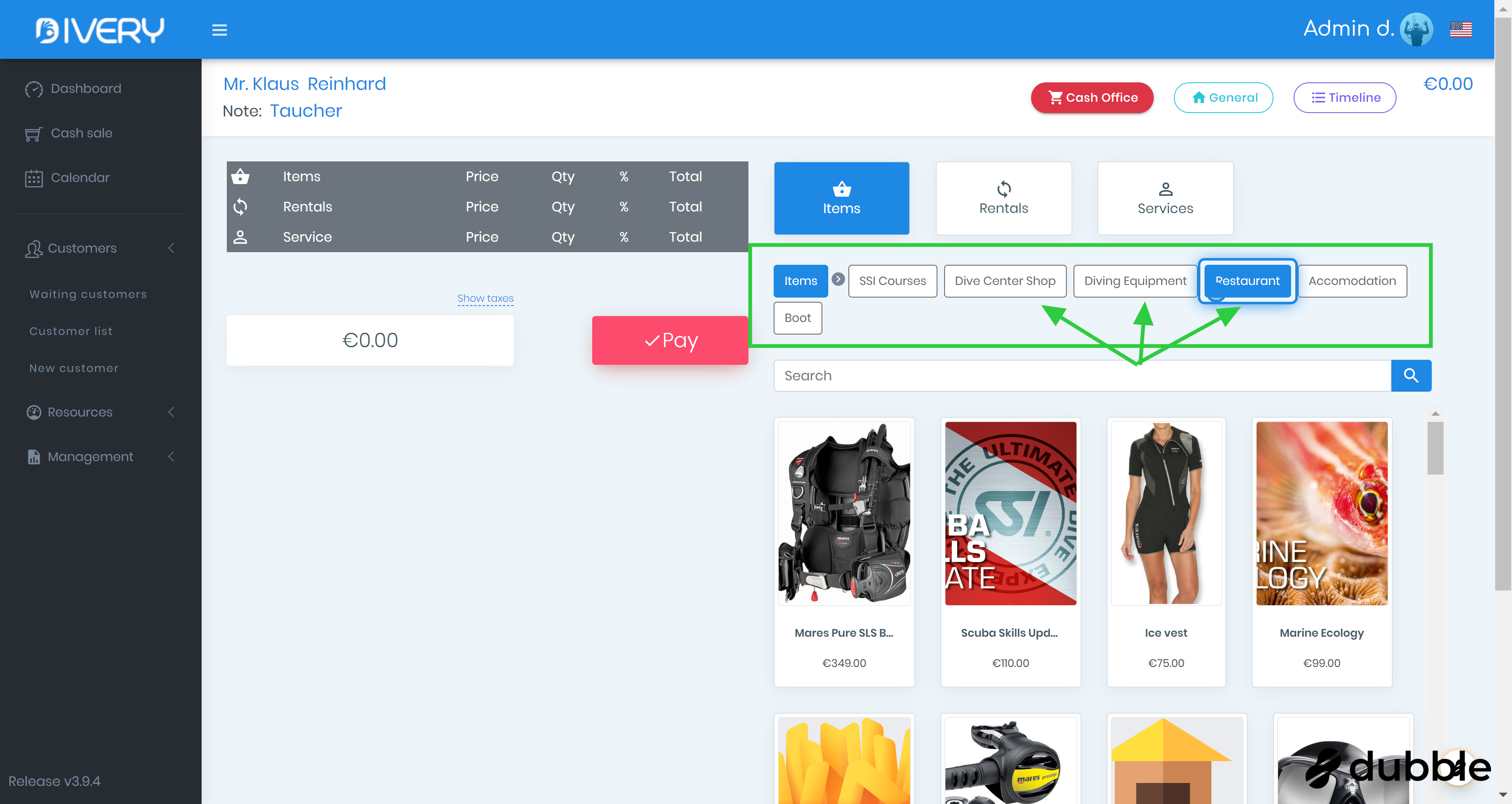 Filter using subcategories